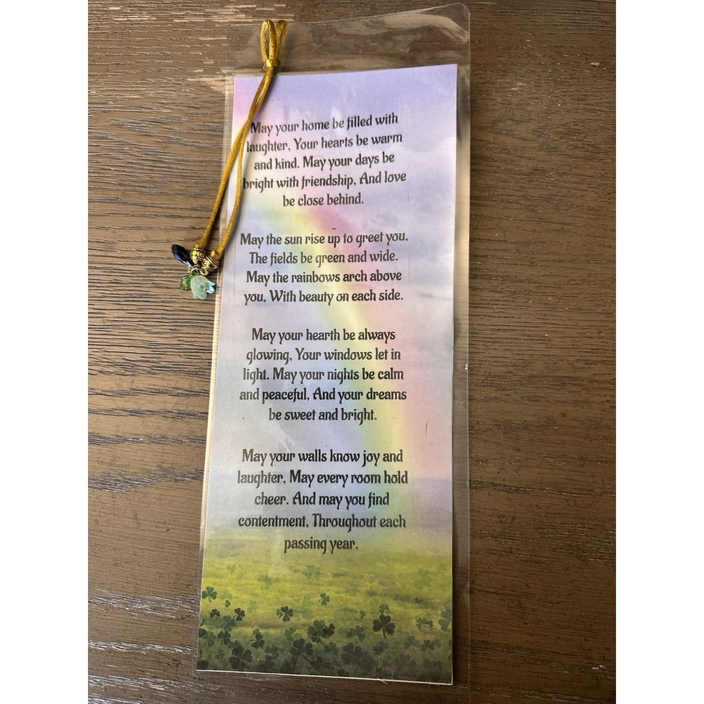 New Irish Blessing Bookmark Farewell Memorial Funeral Favor Laminated 11.5"